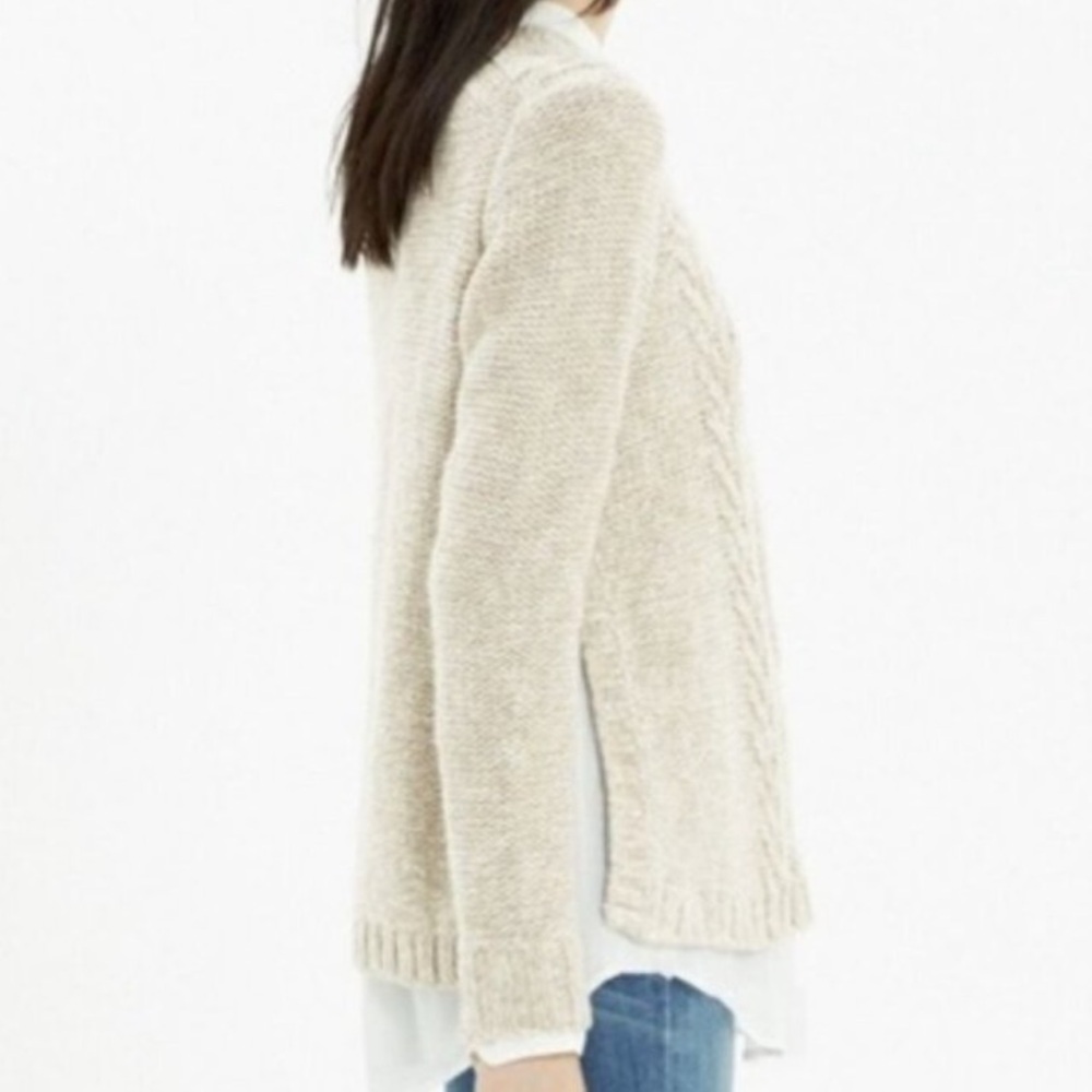 Madewell Marled Firelight Pullover Side Slit Swea… - image 2